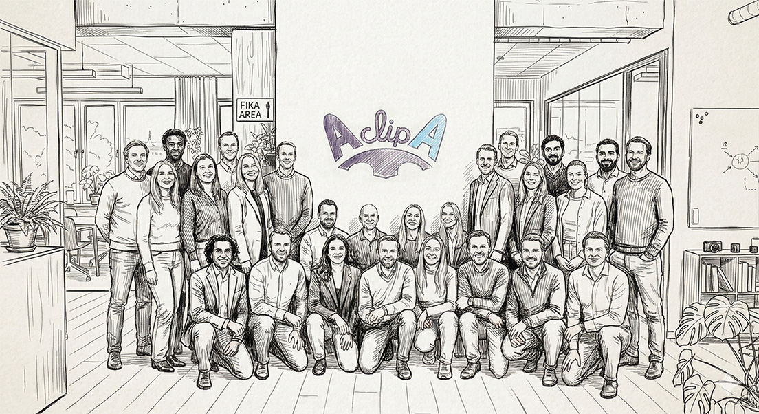 The AclipA team — an AI-generated composite representing our Estonian and Scandinavian team members